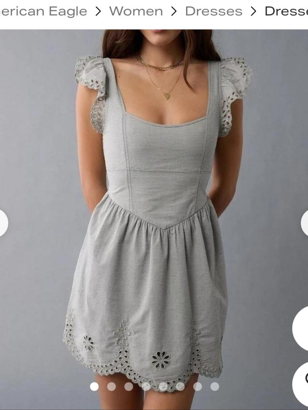 American Eagle Outfitters Eyelet Mini Dress